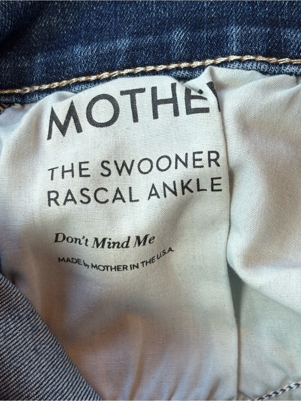 MOTHER The Swooner Rascal Ankle Jeans Size 31 Medium Wash High Rise Straight Leg - Picture 7 of 11